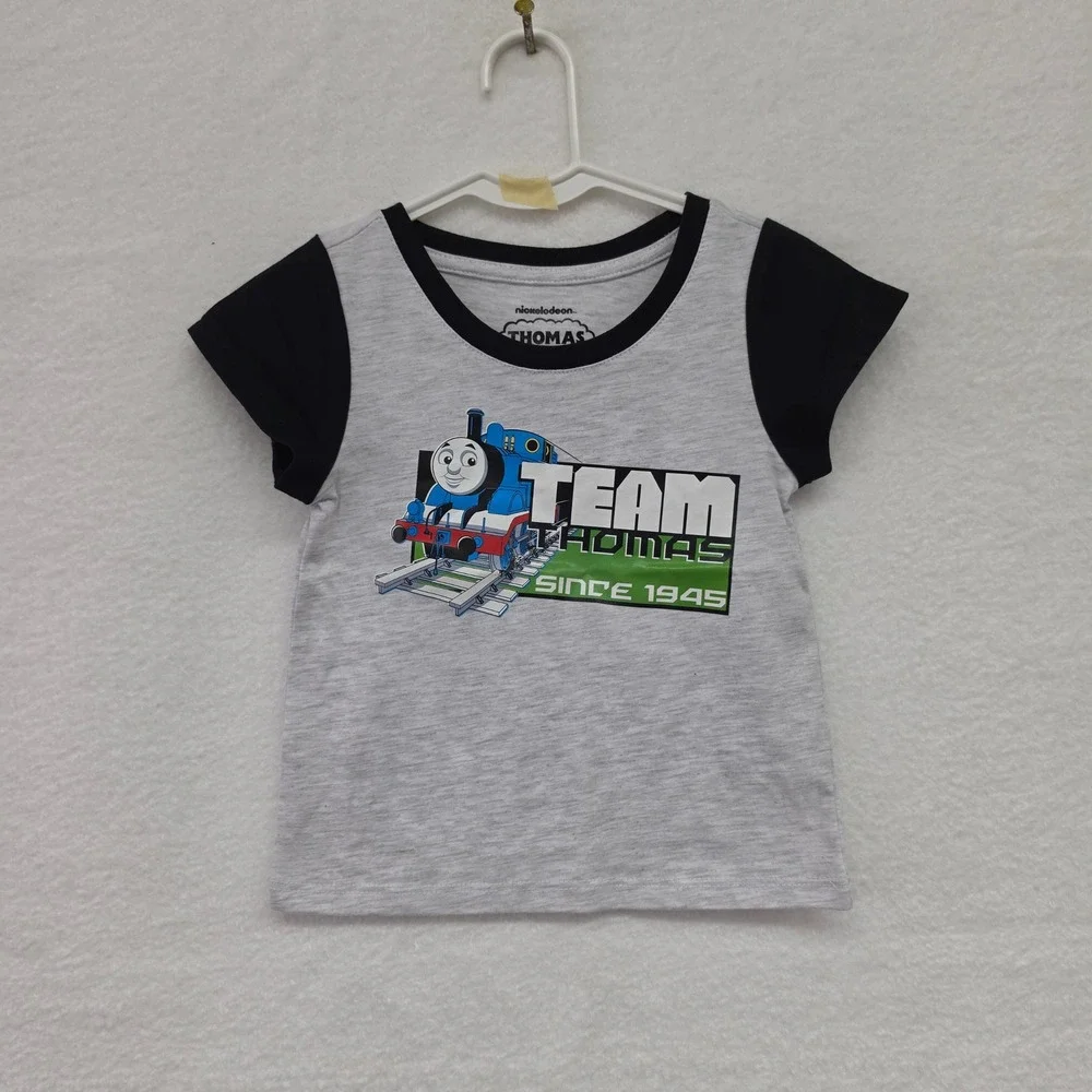 Nickelodeon Thomas & Friends Team Thomas Gray Black Graphic T-Shirt 24M Kids